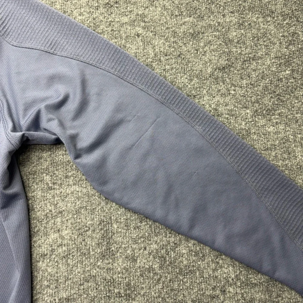 Nike Golf Therma Men XL Quarter Zip Pullover Blue Gray Ribbed Textured Mock Neck